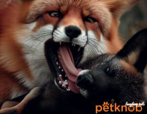 fox catch and eat dog