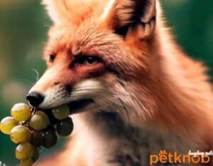 fox eating grapes
